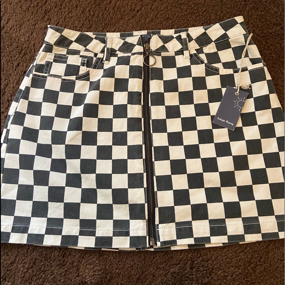 Indigo Rising checkered skirt